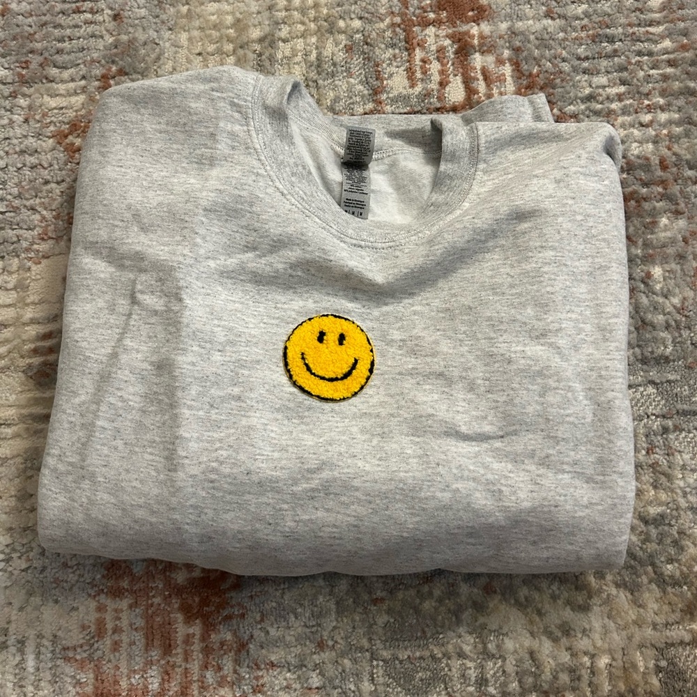 preppy smiley face crewneck